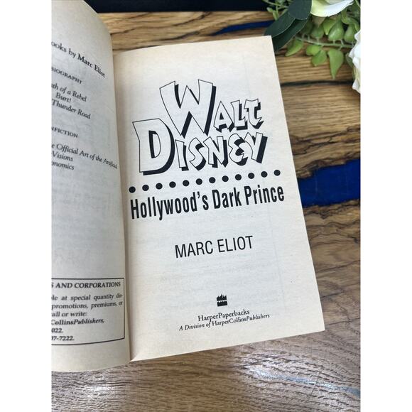 1994 Walt Disney Hollywood's Dark Prince By Marc Eliot First Edition Book - Picture 2 of 7